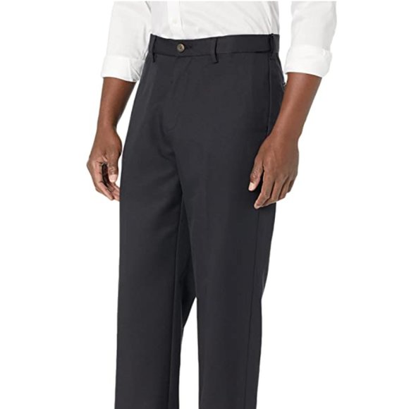 NWT Essentials Men's Expandable Waist Classic-Fit Flat-Front Dress Pants, 32x32 - Picture 1 of 7